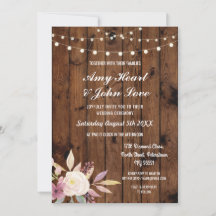 木素朴材フローラ結婚式Invite Lights花