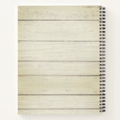  木素朴材名パーソナライズされたのフローラカラフル ノートブック (裏面)