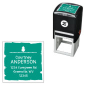 木素朴材独身の常緑樹ウッドブロック セルフインキングスタンプ (インサイチュ)