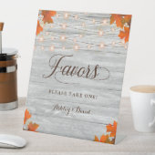 木素朴材紅葉とライトが好き 台座サイン (インサイチュ)