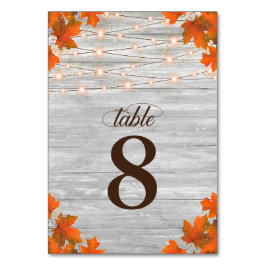 木素朴材紅葉ストリングラ結婚イト テーブルナンバー