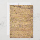 木素朴材金ゴールド愛ハートカレンダー日付を保存 セーブザデート (裏面)