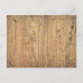 木素朴材金ゴールド愛ハートカレンダー日付を保存 案内ポストカード (裏面)