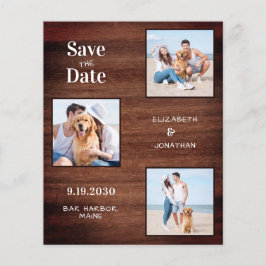 木素朴材3写真バジェット結婚式の日付を保存