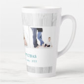 木素朴材3家族の写真コラージクリスマス カフェラテマグ (右)