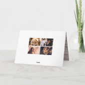 木素朴材4フォトコラージクリスマス シーズンカード (裏面)