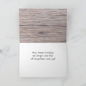 木素朴材4フォトコラージクリスマス シーズンカード (内部)