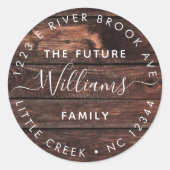 木素朴材 |エレガント未来のミセスとミセス ラウンドシール (正面)