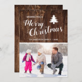 木素朴材 |クリスマス2の写真 シーズンカード (正面/裏面)