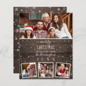 木素朴材 |クリスマス4フォトコラージュ (正面/裏面)