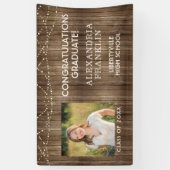 木素朴材 | ストリングライト | 写真の卒業 横断幕 (縦)