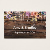 木素朴材、ライト、水彩の花 (裏面)