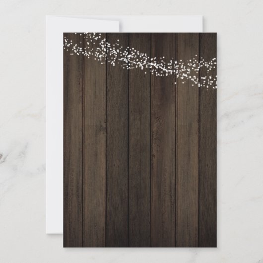 木素朴材、ラエレガントイ結婚スのカード 招待状 (裏面)