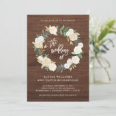 木素朴材 | リース結婚とフォトバック 招待状 (スタンド正面)