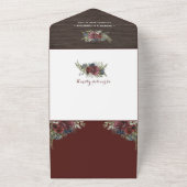 木素朴材 |冬のフローラ国の結婚式 オールインワン招待状 (外側)