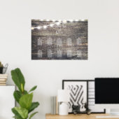 木素朴材・弦材のライトテーブルの座席表2 ポスター (ホームオフィス)