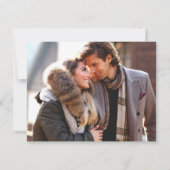 木素朴材 |文字列ライト |ツリー写真RSVP 出欠カード (裏面)