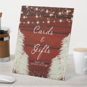 木素朴材 |文字列ライト |木のカードとギフト 台座サイン (インサイチュ)