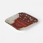 木素朴材 |文字列ライト |木結婚の ペーパープレート (傾斜あり)