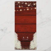 木素朴材 |文字列ライト |木結婚の メニュー (裏面)