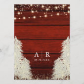 木素朴材 |文字列ライト |木結婚の メニュー (裏面)