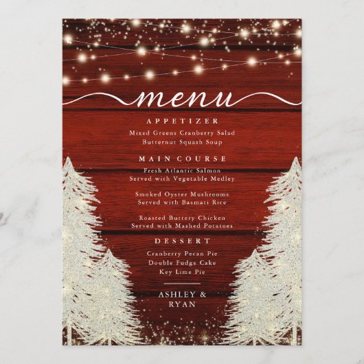 木素朴材 |文字列ライト |木結婚の メニュー (正面)