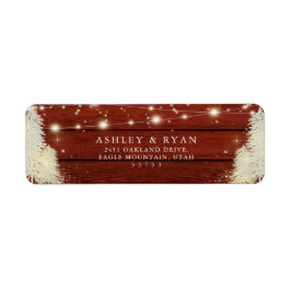 木素朴材 |文字列ライト |木結婚の ラベル