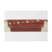 木素朴材 |文字列ライト |木結婚の 招待状ベリーバンド (裏面例)