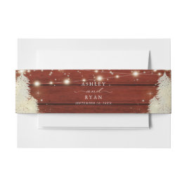 木素朴材 |文字列ライト |木結婚の 招待状ベリーバンド