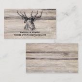 木素朴材 | 鹿結婚のWebサイトカード エンクロージャーカード (正面/裏面)