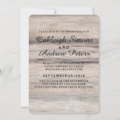 木素朴材 | 鹿結婚式招待状 招待状 (裏面)