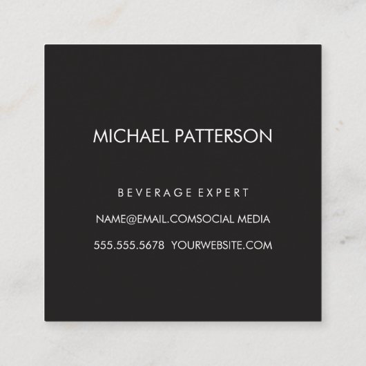 木素朴材 | Brewery スクエア名刺 (裏面)