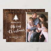 木素朴材 | Merry Christmas Vertical Photo シーズンカード (正面/裏面)