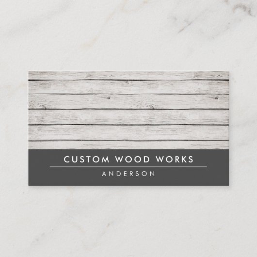 木素朴材 – Woodwork Business Card 名刺 (正面)