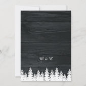 木素朴松の木秋秋の冬の結婚式 招待状 (裏面)