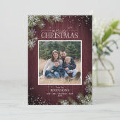 木素朴松の雪片メリー家族写真 シーズンカード (スタンド正面)