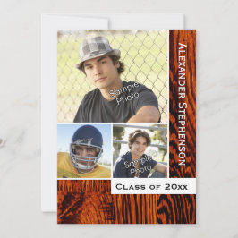 木素朴板の卒業 招待状