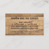 木素朴板の木 名刺 (裏面)