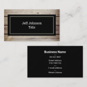 木素朴板ブラック 名刺 (正面/裏面)