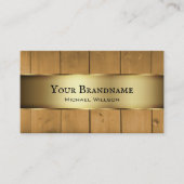 木素朴板金ゴールド付き木目縁ど 名刺 (正面)