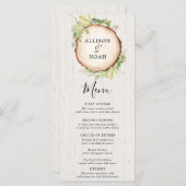 木素朴林と緑結婚のメニュー プログラム (正面/裏面)