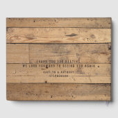 木素朴林の木の写真パーソナライズされた ゲストブック (裏面)