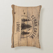 木素朴林の木パーソナライズされた アクセントクッション (裏面(縦))