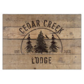 木素朴林の木パーソナライズされた カッティングボード (正面)