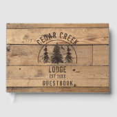 木素朴林の木パーソナライズされた ゲストブック (正面)