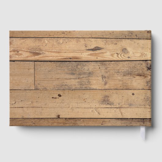 木素朴林の木パーソナライズされた ゲストブック (裏面)