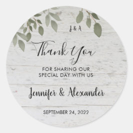 木素朴植物単品図ありがとうご結婚ざい ラウンドシール