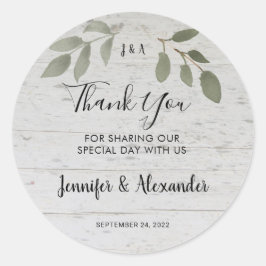 木素朴植物単品図ありがとうご結婚ざい ラウンドシール