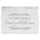 木素朴植物学結婚おめでとう ラージペーパーバッグ (正面)