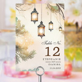 木素朴植物灯結婚灯 テーブルナンバー